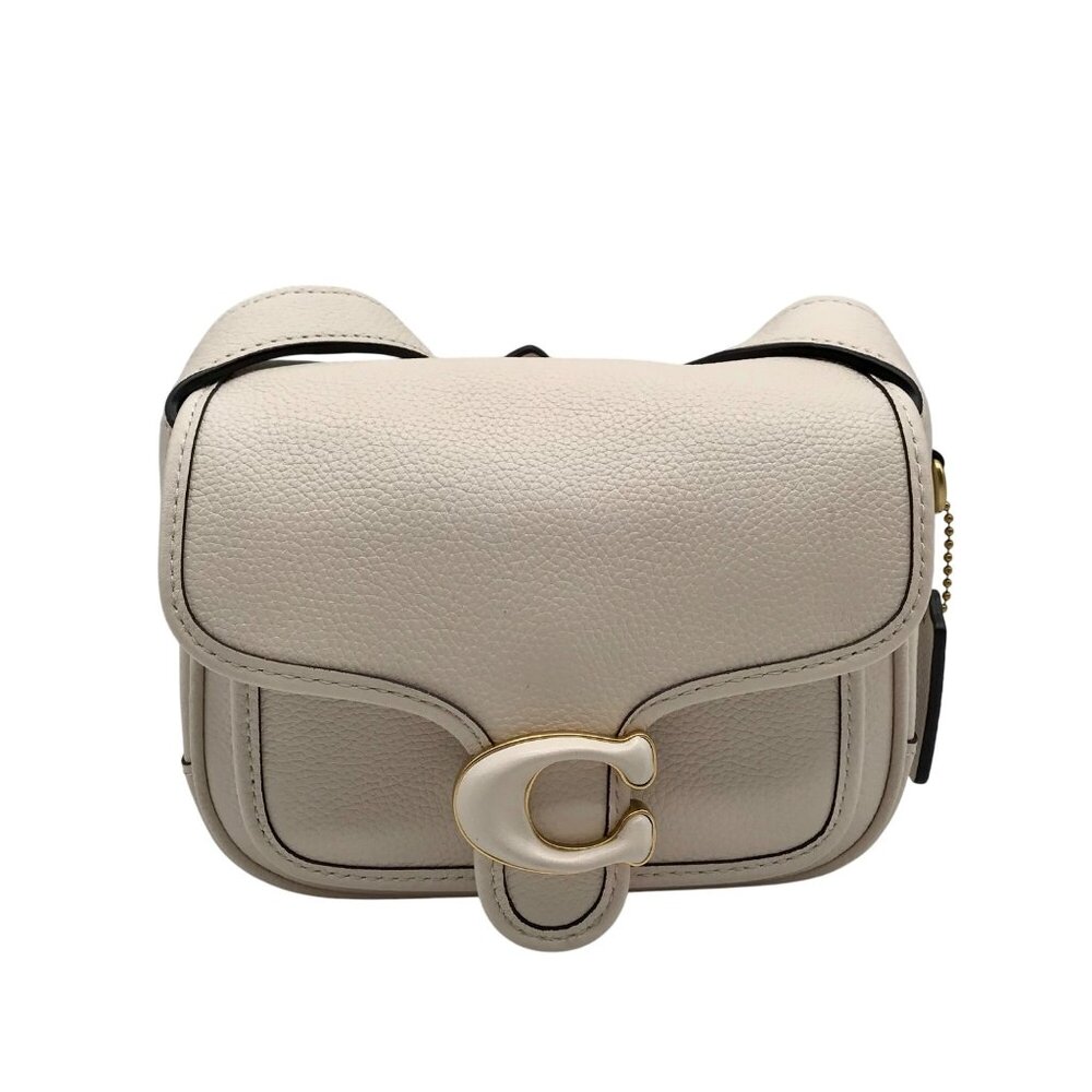 Coach White Pebbled Leather Tabby Messenger 19 Crossbody CJ846